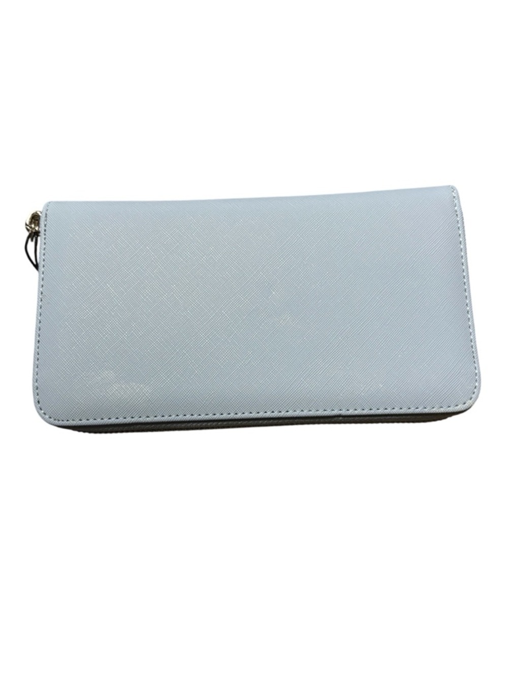 Steve Madden Light Blue Zip Clutch with Silver Bar - Picture 4 of 10